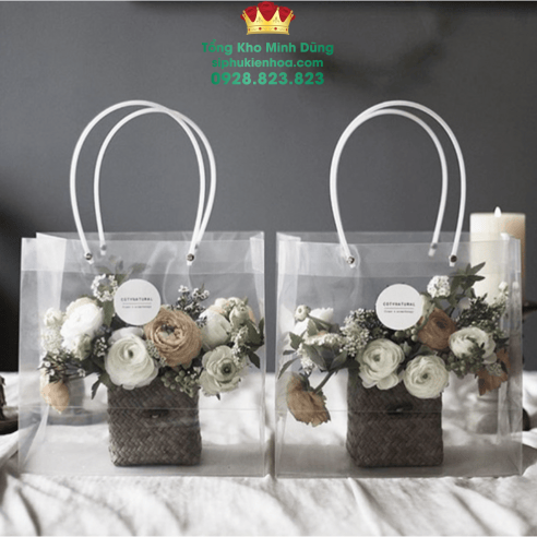 Túi Nhựa Vuông Đựng Hoa Cao Cấp (Set 10 Cái) - Sỉ Phụ Kiện Hoa Túi Nhựa Vuông Đựng Hoa Cao Cấp (Set 10 Cái) - Ảnh 2