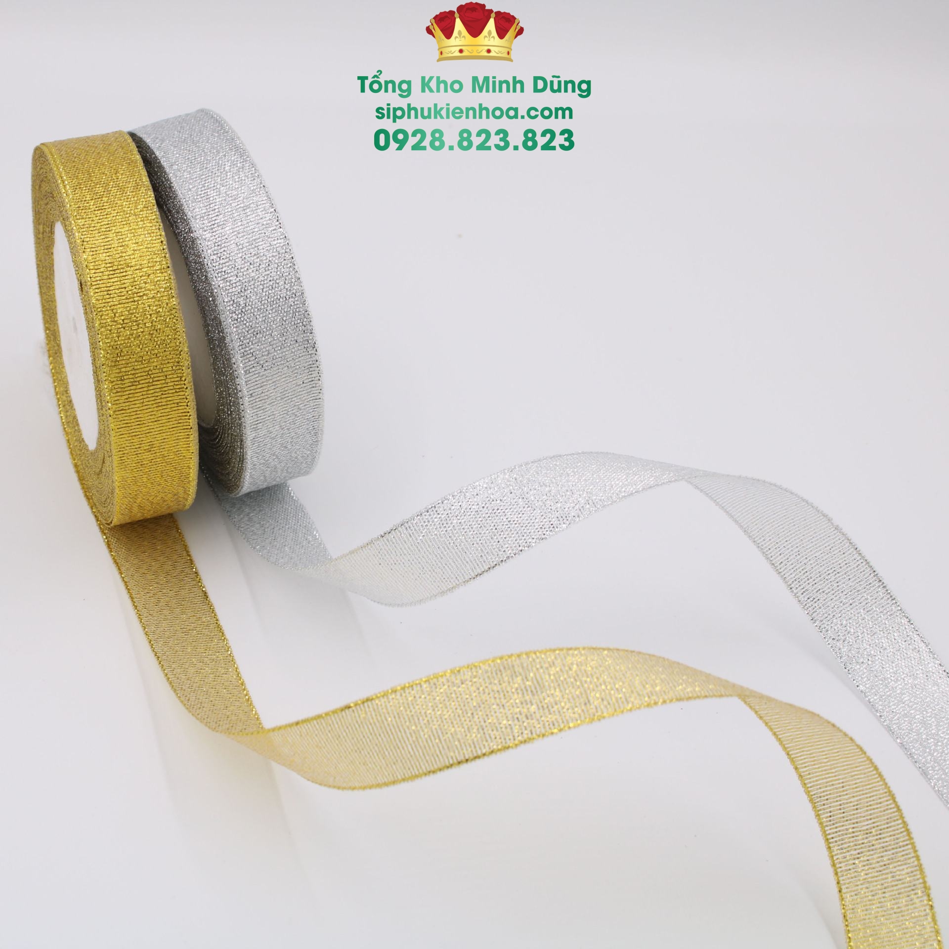 Ruy Băng Kim Tuyến Cao Cấp 2Cm Cao Cấp (1 Cây 10 Cuộn) - Sỉ Phụ Kiện Hoa Ruy Băng Kim Tuyến Cao Cấp 2Cm Cao Cấp (1 Cây 10 Cuộn) - Ảnh 3