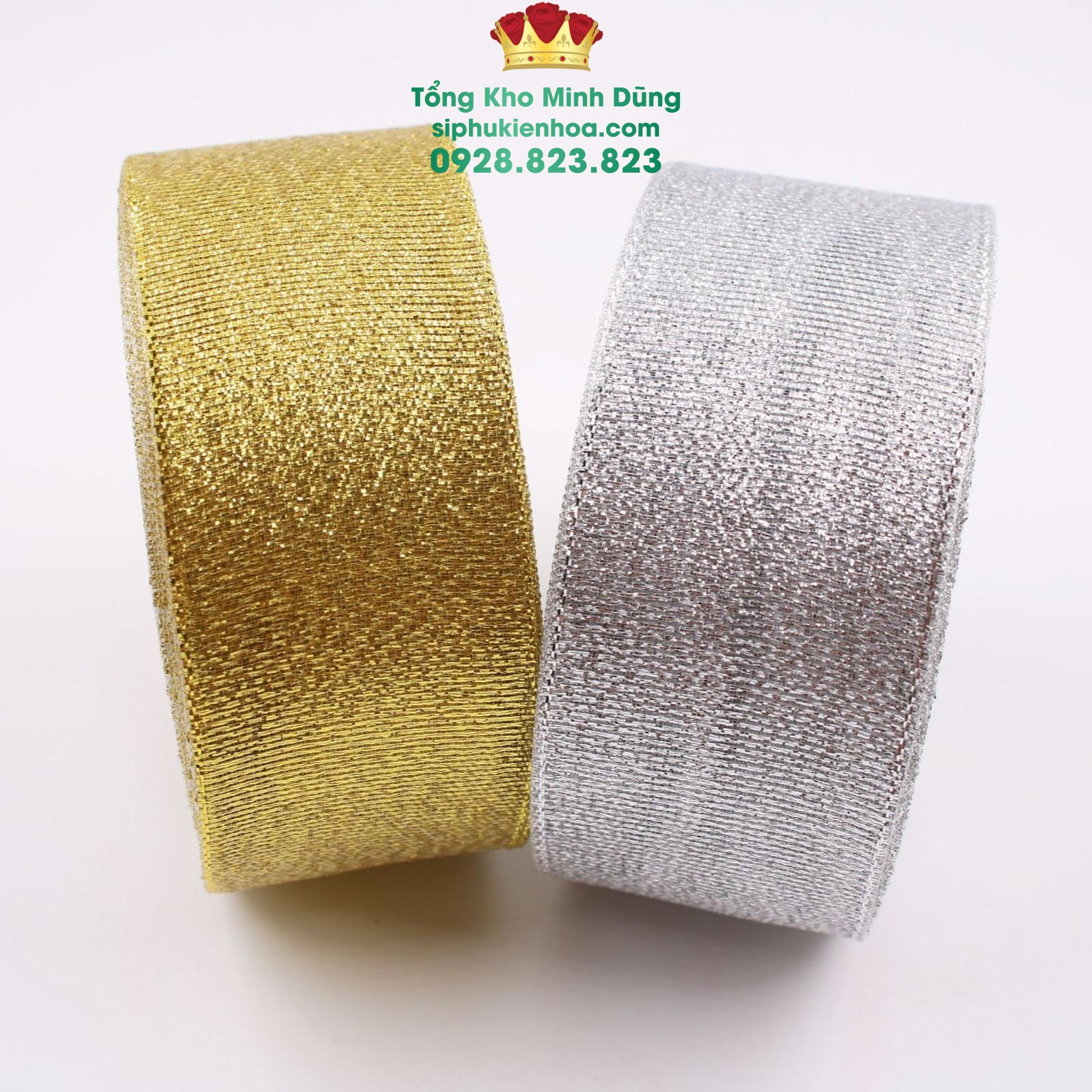 Ruy Băng Kim Tuyến 4Cm Cao Cấp - Sỉ Phụ Kiện Hoa Ruy Băng Kim Tuyến 4Cm Cao Cấp - Ảnh 2