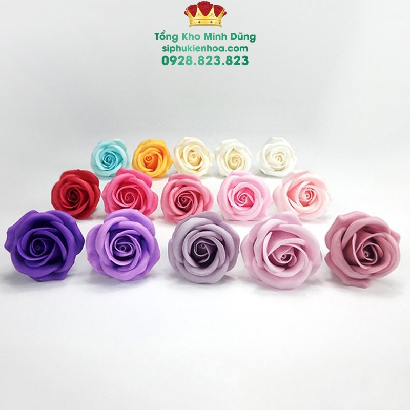 Đầu Bông Hoa Sáp 4 Lớp Cánh Tròn Cao Cấp - Sỉ Phụ Kiện Hoa Đầu Bông Hoa Sáp 4 Lớp Cánh Tròn Cao Cấp - Ảnh 3