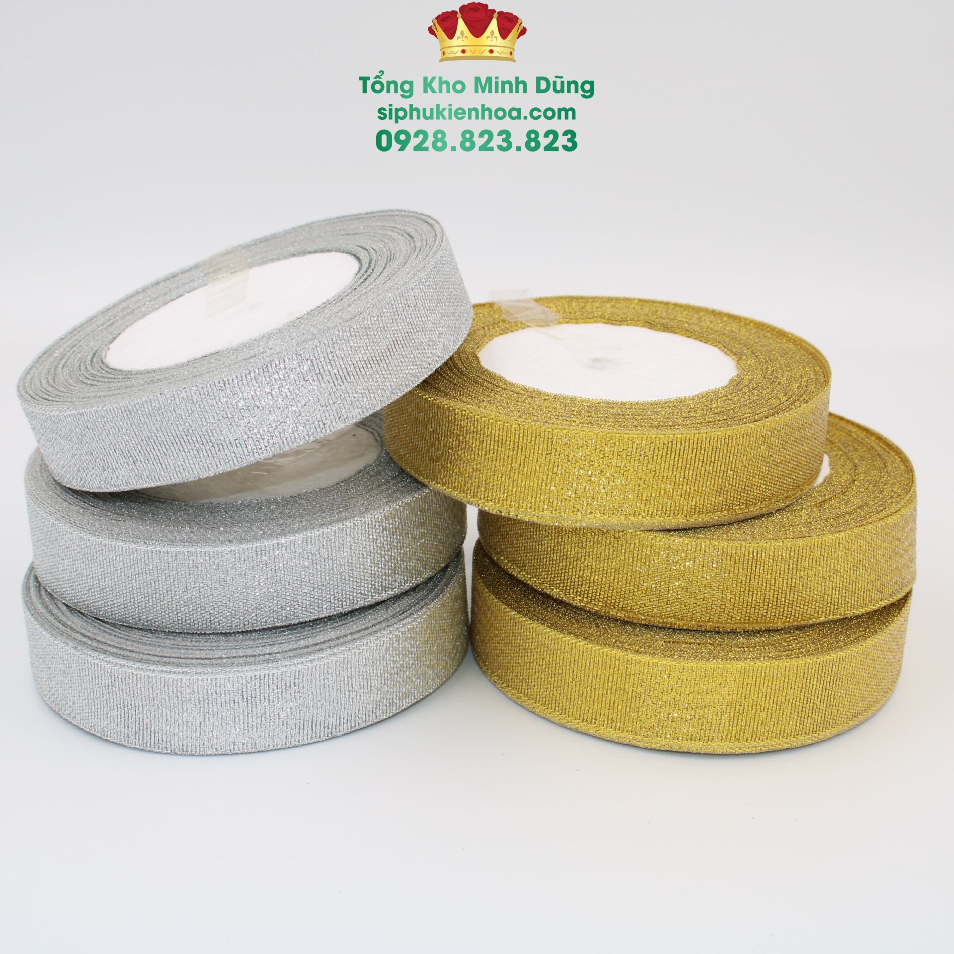 Ruy Băng Kim Tuyến Cao Cấp 2Cm Cao Cấp (1 Cây 10 Cuộn) - Sỉ Phụ Kiện Hoa Ruy Băng Kim Tuyến Cao Cấp 2Cm Cao Cấp (1 Cây 10 Cuộn) - Ảnh 2