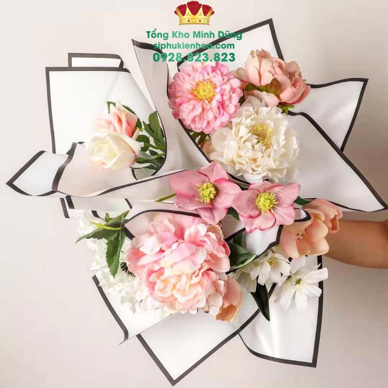 Giấy 1 Mặt Họa Tiết Viền Mờ Cao Cấp - Sỉ Phụ Kiện Hoa Giấy 1 Mặt Họa Tiết Viền Mờ Cao Cấp - Ảnh 2