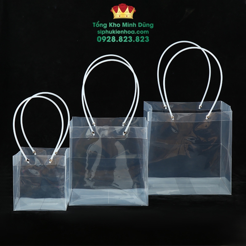 Túi Nhựa Vuông Đựng Hoa Cao Cấp (Set 10 Cái) - Sỉ Phụ Kiện Hoa Túi Nhựa Vuông Đựng Hoa Cao Cấp (Set 10 Cái)