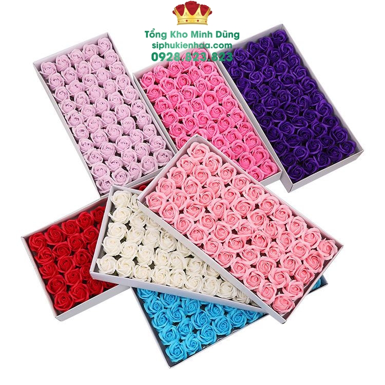 Đầu Bông Hoa Hồng Sáp 3L Cao Cấp - Sỉ Phụ Kiện Hoa Đầu Bông Hoa Hồng Sáp 3L Cao Cấp - Ảnh 3