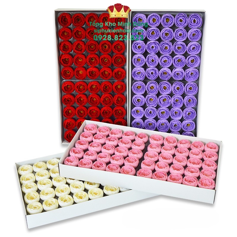 Đầu Bông Hoa Mao Lương Cao Cấp (Hộp 50 Bông) - Sỉ Phụ Kiện Hoa Đầu Bông Hoa Mao Lương Cao Cấp (Hộp 50 Bông)