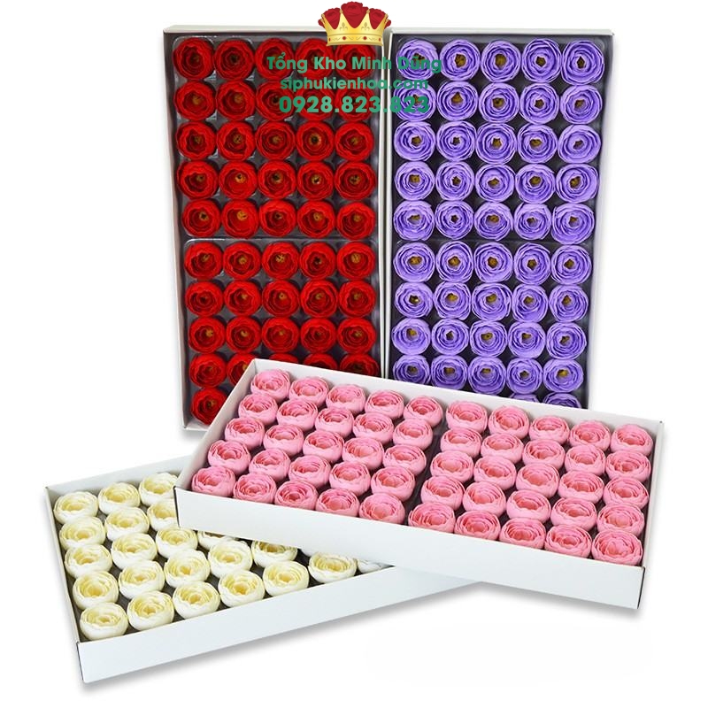 Đầu Bông Hoa Mao Lương Cao Cấp (Hộp 50 Bông) - Sỉ Phụ Kiện Hoa Đầu Bông Hoa Mao Lương Cao Cấp (Hộp 50 Bông)