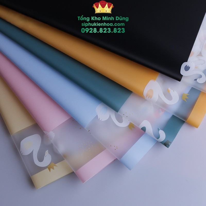 Giấy 1 Mặt Họa Tiết Thiên Nga Cao Cấp - Sỉ Phụ Kiện Hoa Giấy 1 Mặt Họa Tiết Thiên Nga Cao Cấp