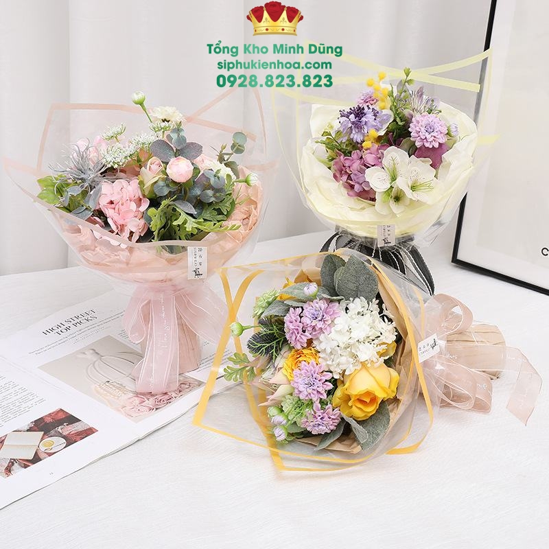 Giấy Kiếng Trong Viền Màu Cao Cấp - Sỉ Phụ Kiện Hoa Giấy Kiếng Trong Viền Màu Cao Cấp - Ảnh 2