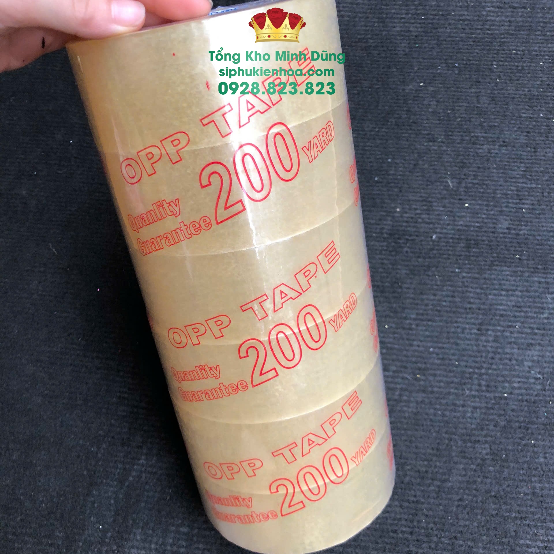 Băng Keo Đóng Hàng 1 Cây 6 Cuộn, Loại 200Y (Cây 2Kg) - Sỉ Phụ Kiện Hoa Băng Keo Đóng Hàng 1 Cây 6 Cuộn, Loại 200Y (Cây 2Kg) - Ảnh 3