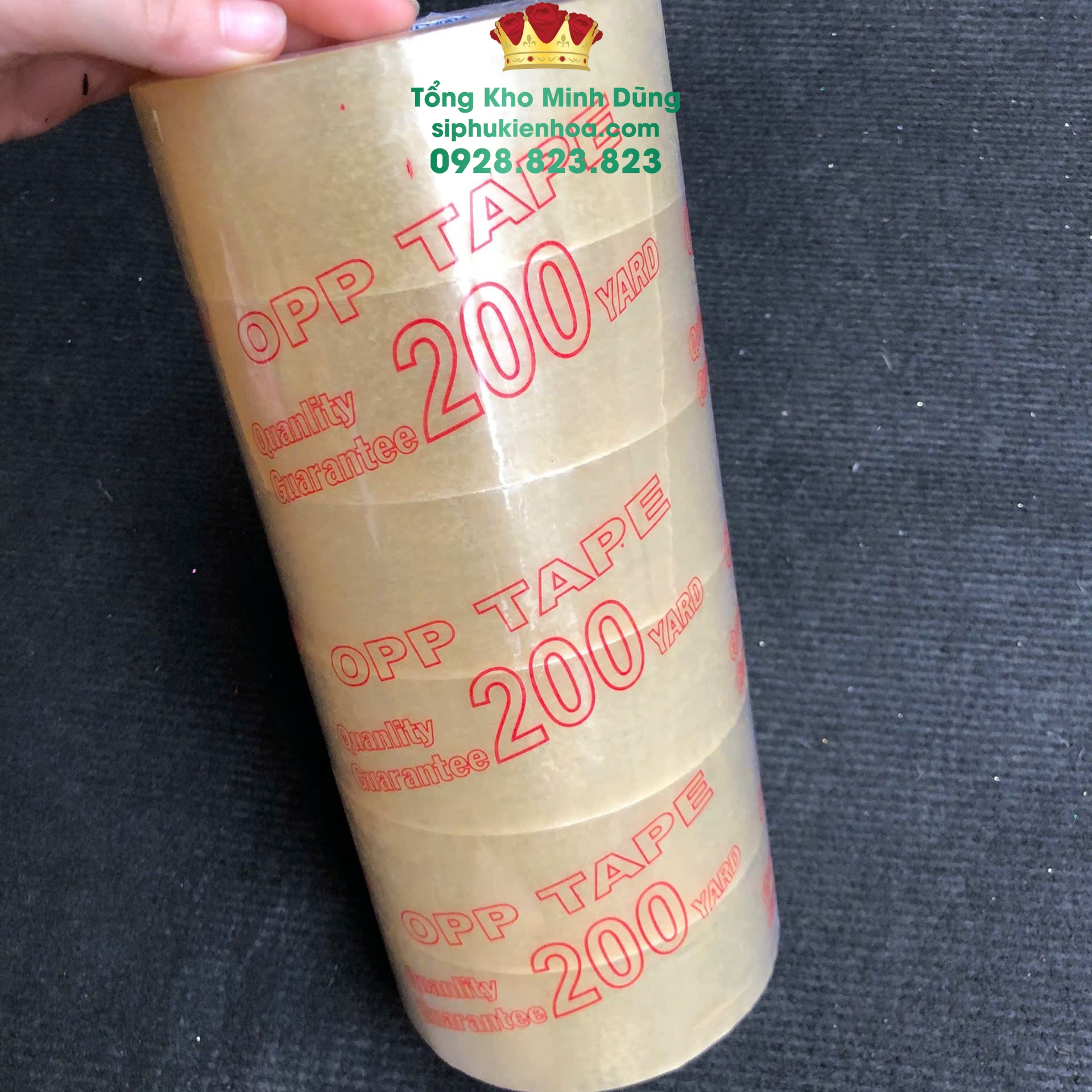 Băng Keo Đóng Hàng 1 Cây 6 Cuộn, Loại 200Y (Cây 2Kg) - Sỉ Phụ Kiện Hoa Băng Keo Đóng Hàng 1 Cây 6 Cuộn, Loại 200Y (Cây 2Kg) - Ảnh 3