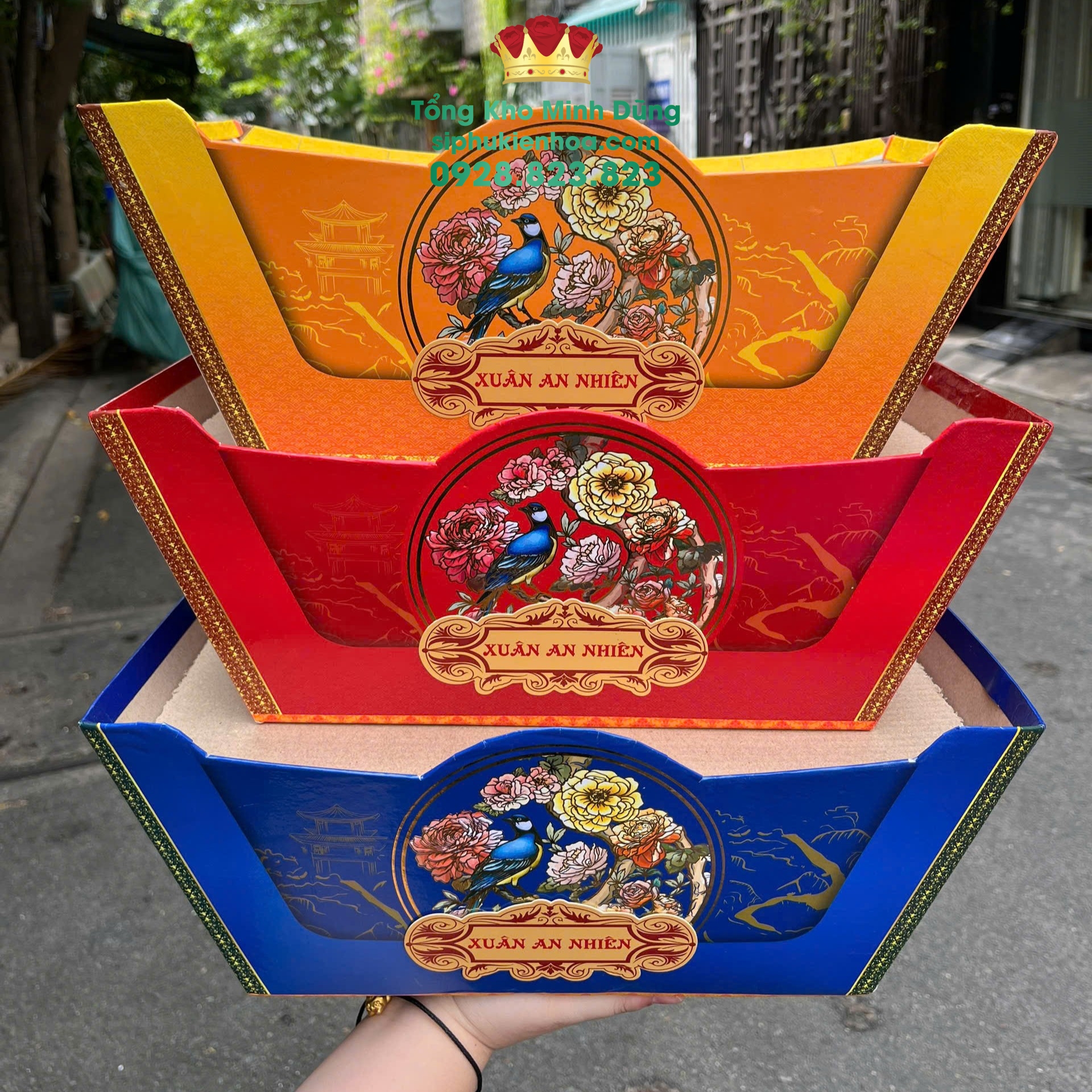 Thuyền Đựng Quà Tết - Set 10 Cái - Sỉ Phụ Kiện Hoa Thuyền Đựng Quà Tết - Set 10 Cái