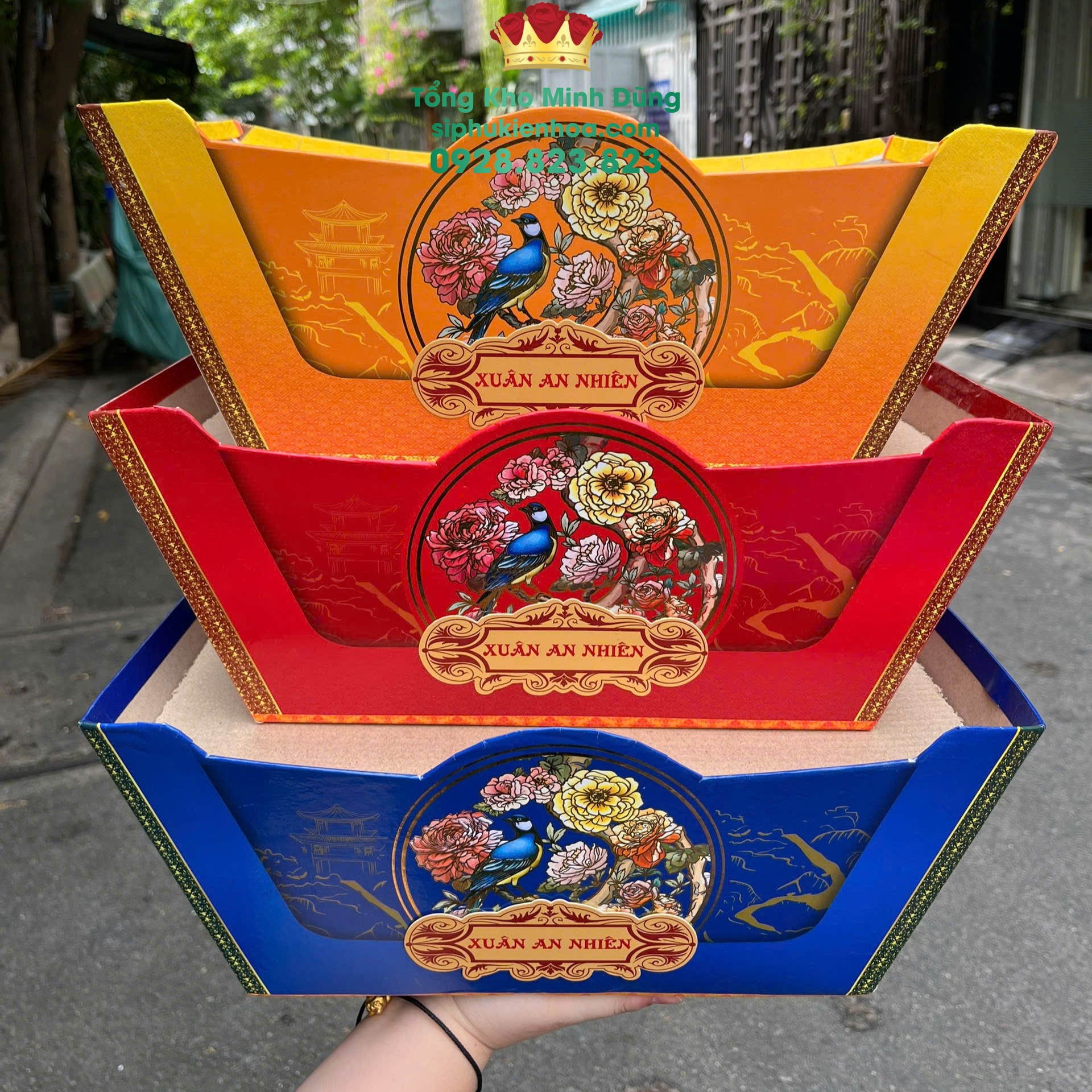 Thuyền Đựng Quà Tết - Set 10 Cái - Sỉ Phụ Kiện Hoa Thuyền Đựng Quà Tết - Set 10 Cái