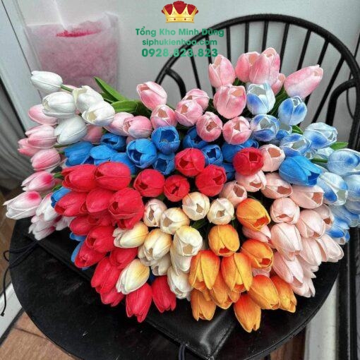 Set 10 Bông Tuylip Nụ Cao Cấp - Sỉ Phụ Kiện Hoa Set 10 Bông Tuylip Nụ Cao Cấp