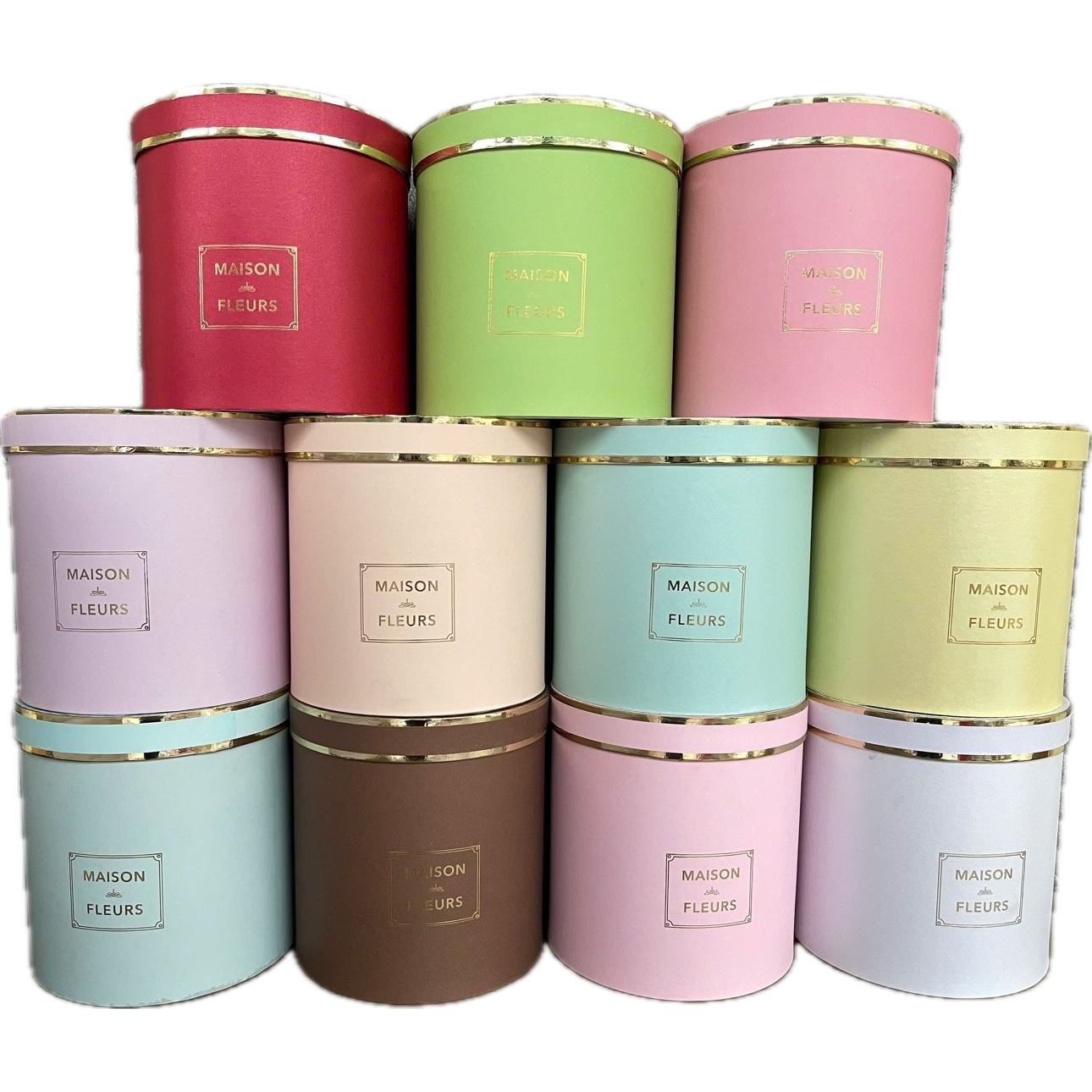 Set 3 Hộp Tròn Cắm Hoa Cao Cấp - Sỉ Phụ Kiện Hoa Set 3 Hộp Tròn Cắm Hoa Cao Cấp