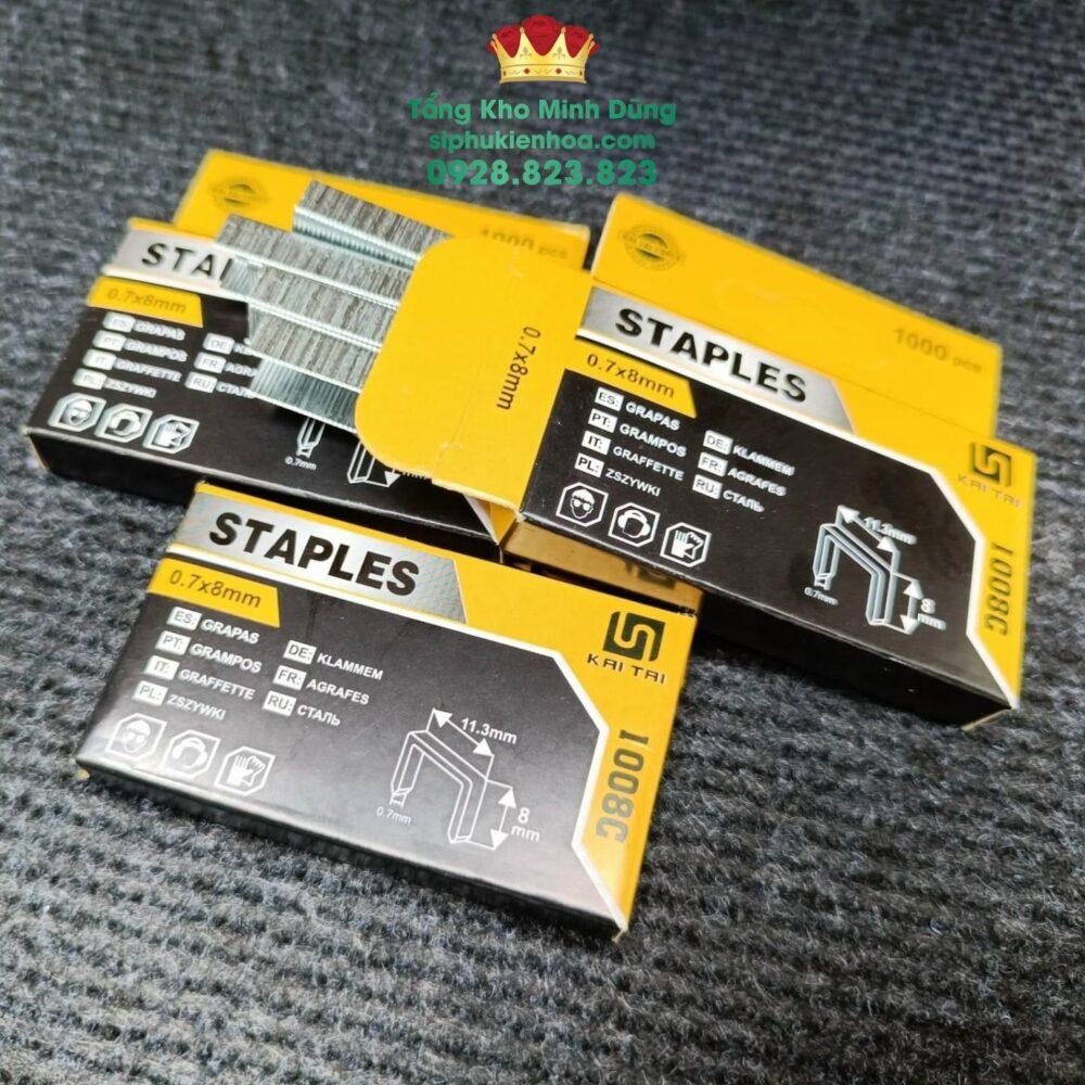 Ghim Bấm Vàng Staples Cao Cấp 1 Hộp