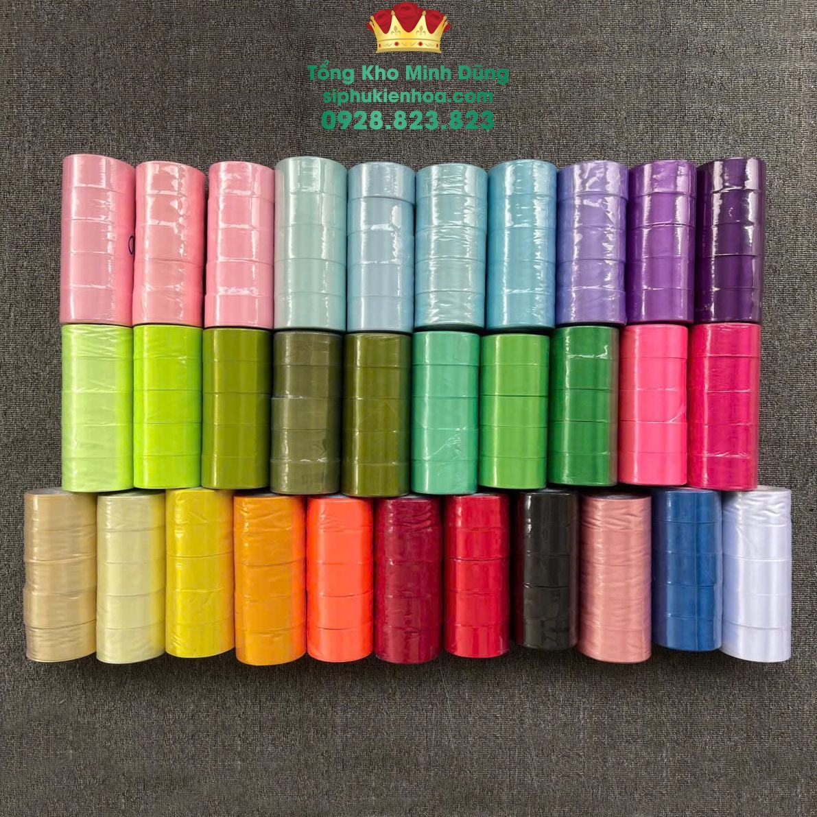 Ruy Băng Lụa Trơn 4Cm Cao Cấp - Sỉ Phụ Kiện Hoa Ruy Băng Lụa Trơn 4Cm Cao Cấp