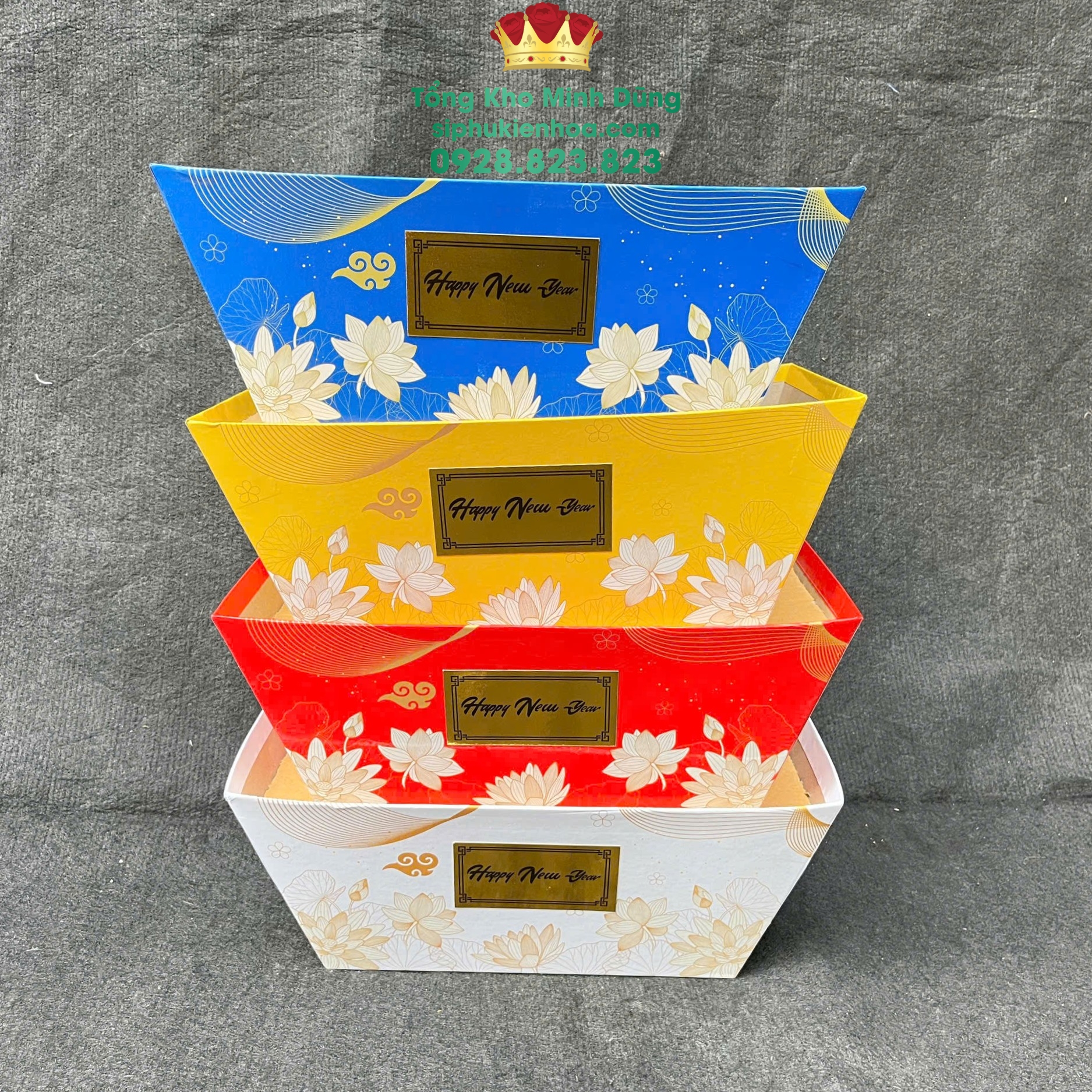 Thuyền Đựng Quà Tết - Set 10 Cái - Sỉ Phụ Kiện Hoa Thuyền Đựng Quà Tết - Set 10 Cái - Ảnh 2