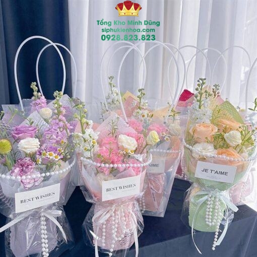 Túi Nhựa Hình Thang Cao Cấp (Set 10 Cái) - Sỉ Phụ Kiện Hoa Túi Nhựa Hình Thang Cao Cấp (Set 10 Cái) - Ảnh 3