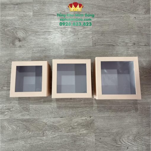 Set 3 Hộp Vuông Nắp Mika Cao Cấp - Ảnh 2