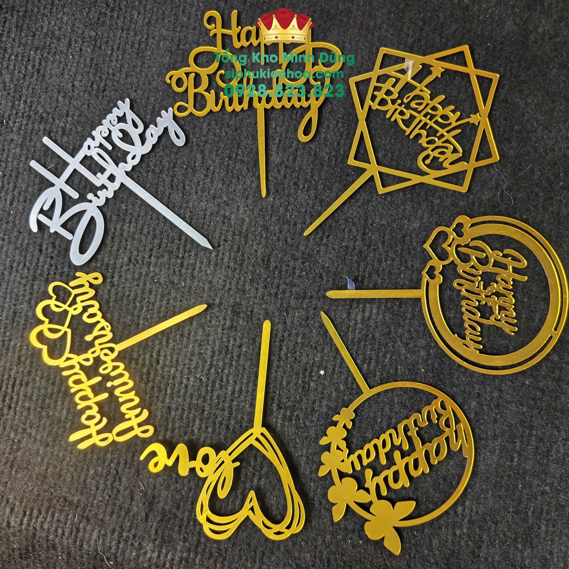 Toper Chữ Nhựa Cao Cấp (Set 10 Cái) - Sỉ Phụ Kiện Hoa Toper Chữ Nhựa Cao Cấp (Set 10 Cái) - Ảnh 3
