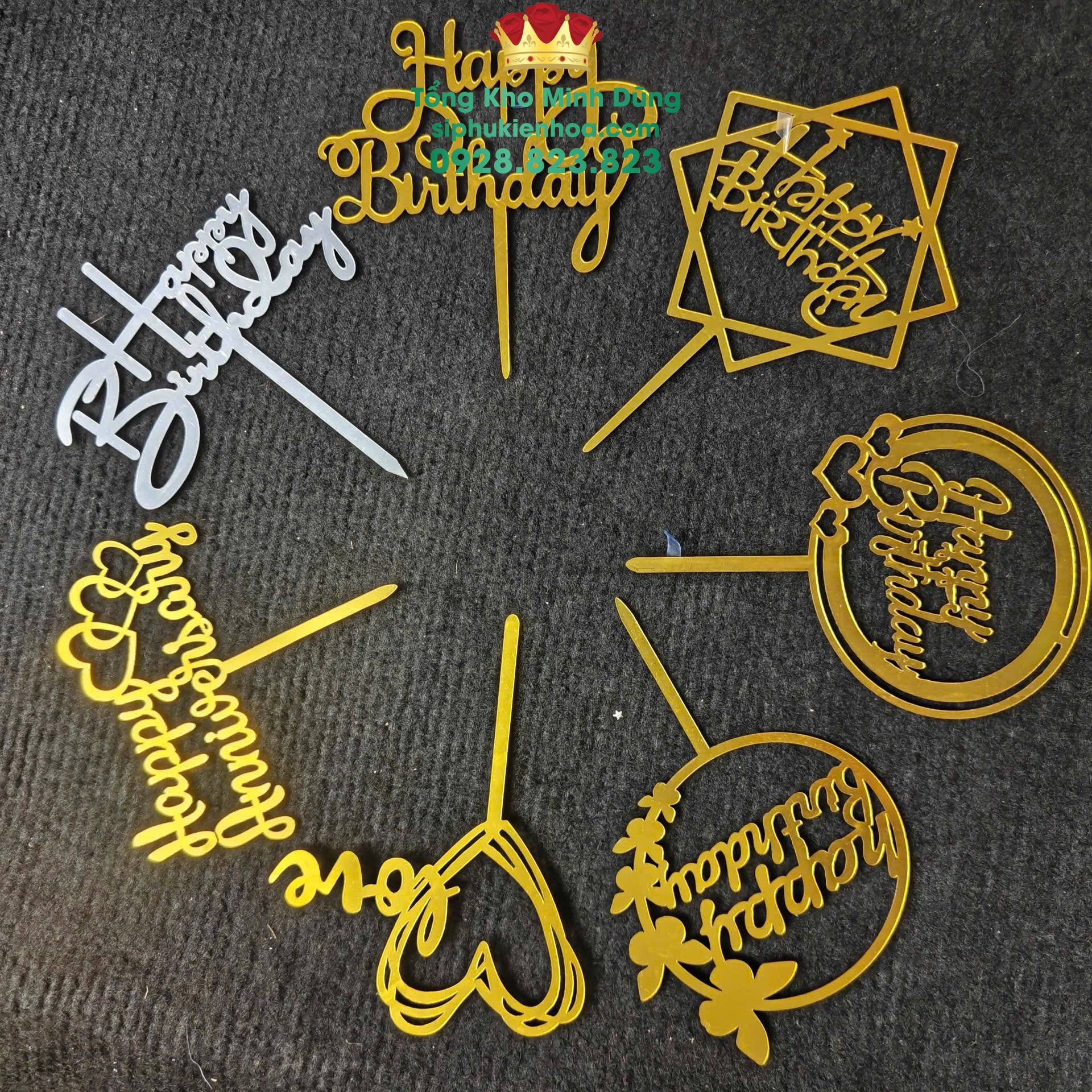 Toper Chữ Nhựa Cao Cấp (Set 10 Cái) - Sỉ Phụ Kiện Hoa Toper Chữ Nhựa Cao Cấp (Set 10 Cái) - Ảnh 3