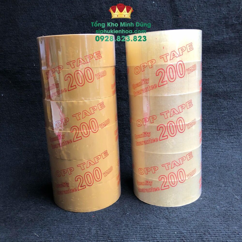Băng Keo Đóng Hàng 1 Cây 6 Cuộn, Loại 200Y (Cây 2Kg)