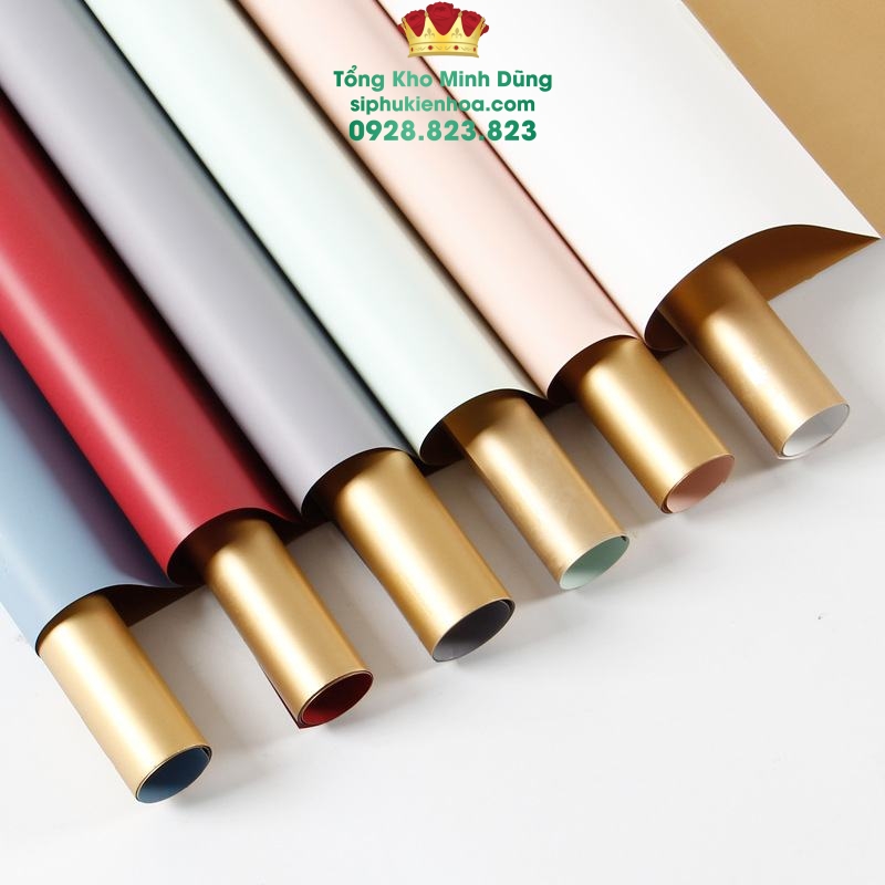 Giấy 2 Mặt Nhũ Đồng Cao Cấp - Sỉ Phụ Kiện Hoa Giấy 2 Mặt Nhũ Đồng Cao Cấp
