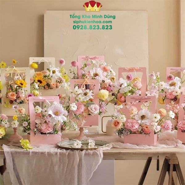 Giỏ Giấy Cắm Hoa Hình Chữ Nhật Cao Cấp(Set 10 Cái) - Sỉ Phụ Kiện Hoa Giỏ Giấy Cắm Hoa Hình Chữ Nhật Cao Cấp(Set 10 Cái) - Ảnh 4