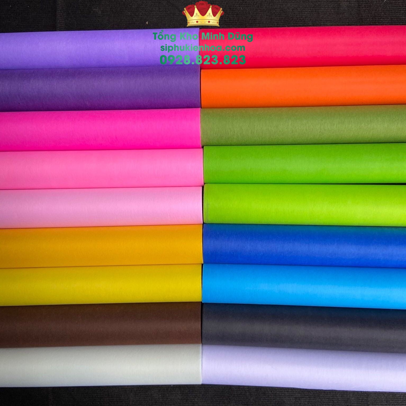 Lụa Cuộn Vân Long Trung Cao Cấp - Sỉ Phụ Kiện Hoa Lụa Cuộn Vân Long Trung Cao Cấp