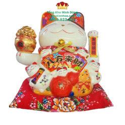 Mèo Thần Tài May Mắn Size 25cm