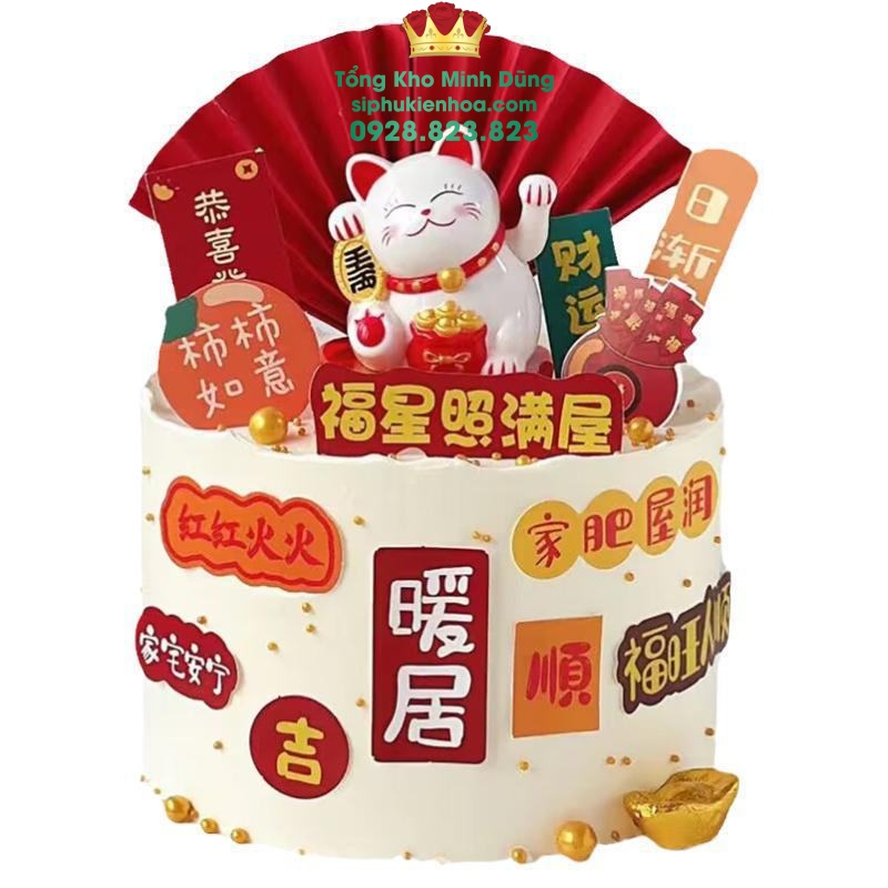 Set Mèo Thần Tài 10 con - Sỉ Phụ Kiện Hoa Set Mèo Thần Tài 10 con - Ảnh 2