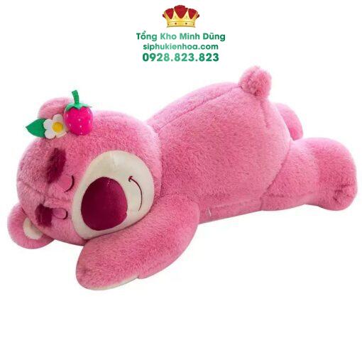 Gấu Dâu Nằm Size Vừa Cao Cấp (35 Cm)