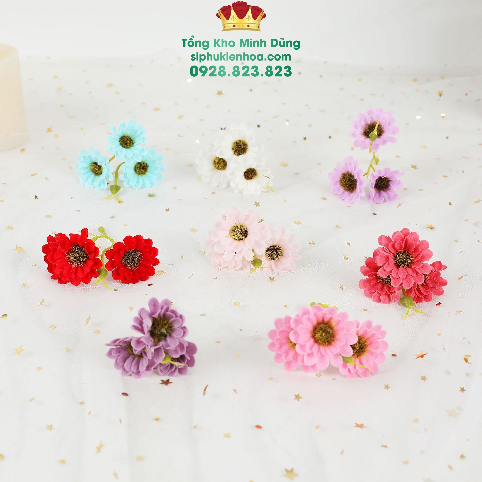 Hoa Sáp Cúc Hoạ Mi Cao Cấp (Hộp 50 Bông) - Sỉ Phụ Kiện Hoa Hoa Sáp Cúc Hoạ Mi Cao Cấp (Hộp 50 Bông) - Ảnh 2