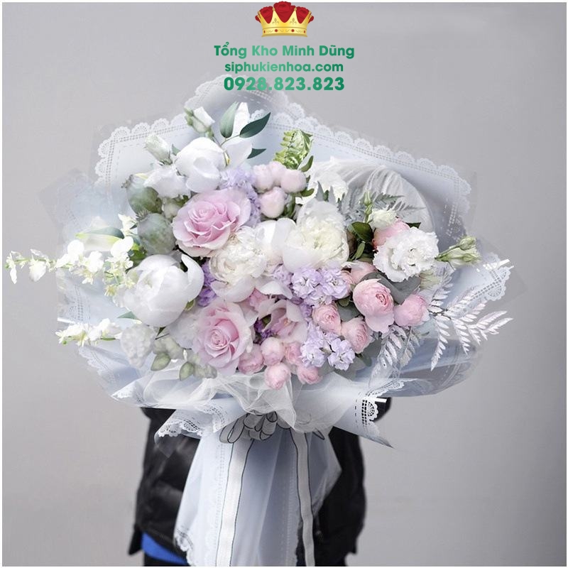 Giấy 1 Mặt Họa Tiết Ren Kính Cao Cấp - Sỉ Phụ Kiện Hoa Giấy 1 Mặt Họa Tiết Ren Kính Cao Cấp - Ảnh 3