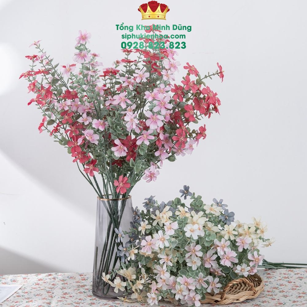 Cành Táo Hoa Cao Cấp (1 Cành) - Sỉ Phụ Kiện Hoa Cành Táo Hoa Cao Cấp (1 Cành)