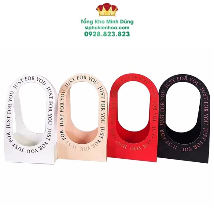 Túi Giấy Cắm Hoa Viền Chữ Cao Cấp (Set 10 Cái)