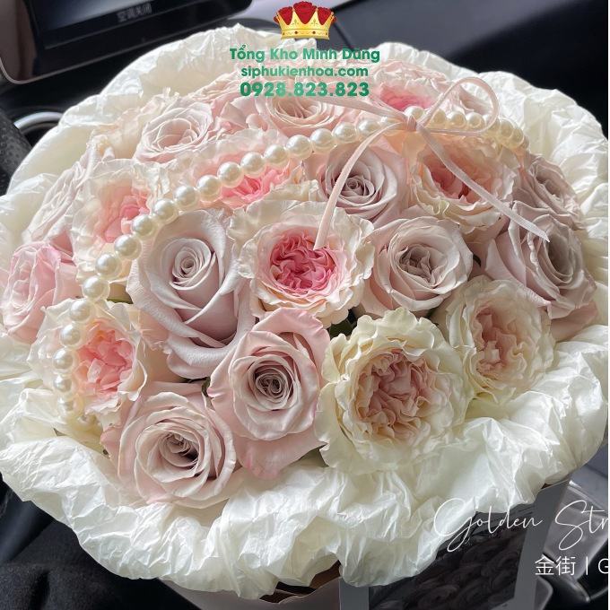 Dây Ngọc Trai Cố Định Cao Cấp 1Kg - Sỉ Phụ Kiện Hoa Dây Ngọc Trai Cố Định Cao Cấp 1Kg - Ảnh 2