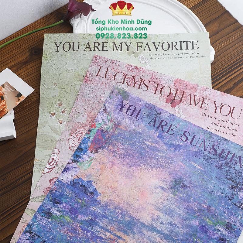 Giấy Họa Tiết Sơn Mài Cao Cấp - Sỉ Phụ Kiện Hoa Giấy Họa Tiết Sơn Mài Cao Cấp