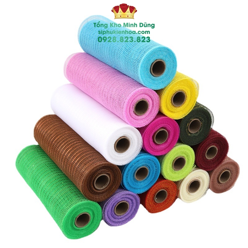 Cuộn Lưới Cứng Kim Tuyến Ngắn Cao Cấp (26Cm*10Yard) - Sỉ Phụ Kiện Hoa Cuộn Lưới Cứng Kim Tuyến Ngắn Cao Cấp (26Cm*10Yard) - Ảnh 2