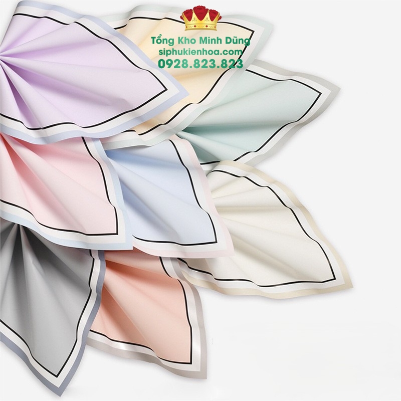 Giấy 2 Mặt Họa Tiết Viền Màu Cao Cấp - Sỉ Phụ Kiện Hoa Giấy 2 Mặt Họa Tiết Viền Màu Cao Cấp - Ảnh 2