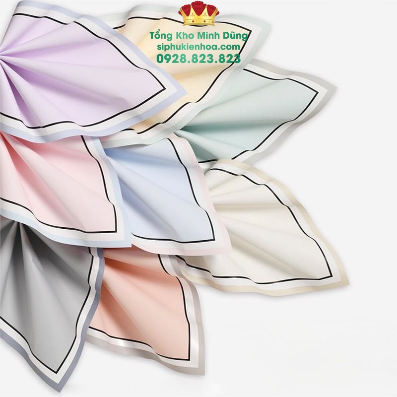 Giấy 2 Mặt Họa Tiết Viền Màu Cao Cấp - Sỉ Phụ Kiện Hoa Giấy 2 Mặt Họa Tiết Viền Màu Cao Cấp - Ảnh 2