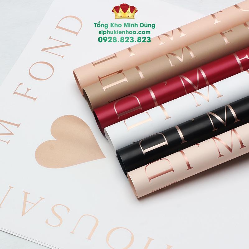 Giáy 1 Mặt Họa Tiết Viền Chữ Love Thousand Cao Cấp