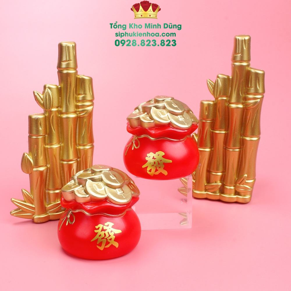 Set 10 Hủ Tiền May Mắn - Sỉ Phụ Kiện Hoa Set 10 Hủ Tiền May Mắn - Ảnh 2