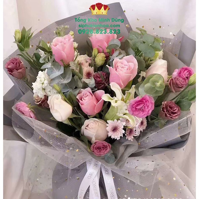 Cuộn Lưới Sao Gói Hoa Cao Cấp - Sỉ Phụ Kiện Hoa Cuộn Lưới Sao Gói Hoa Cao Cấp - Ảnh 2