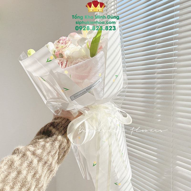 Giấy 1 Mặt Họa Tiết Tulip Cao Cấp - Sỉ Phụ Kiện Hoa Giấy 1 Mặt Họa Tiết Tulip Cao Cấp - Ảnh 2