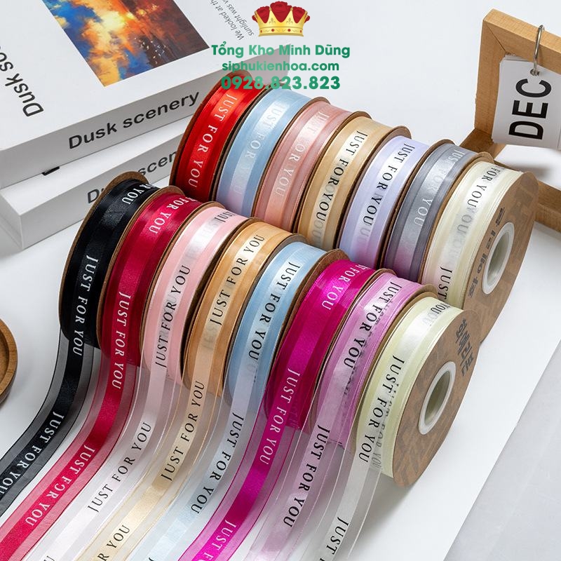 Ruy Băng Voan Chữ Cao Cấp - Sỉ Phụ Kiện Hoa Ruy Băng Voan Chữ Cao Cấp - Ảnh 2