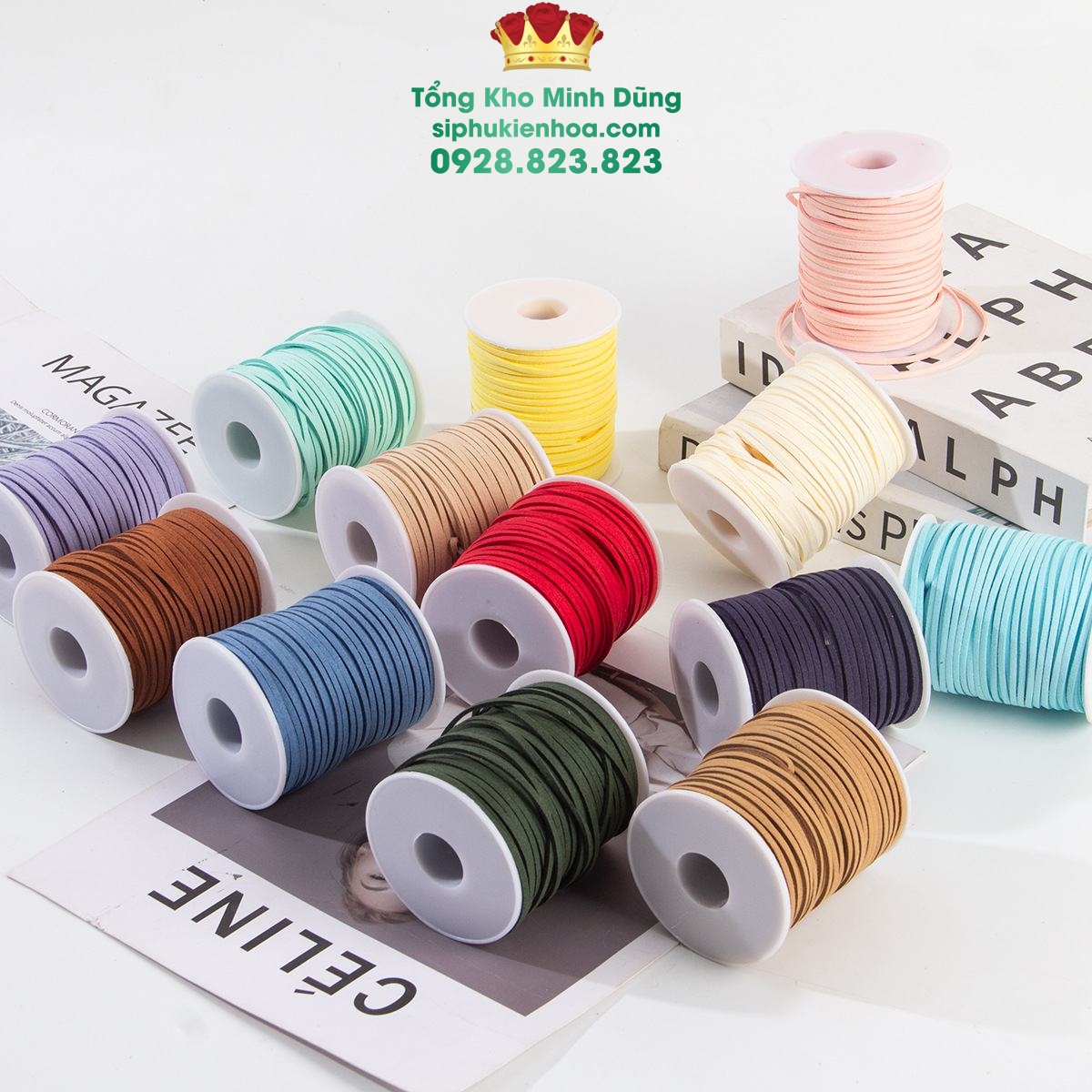 Ruy Băng Nỉ Xốp Cuộn Nhỏ Cao Cấp - Sỉ Phụ Kiện Hoa Ruy Băng Nỉ Xốp Cuộn Nhỏ Cao Cấp