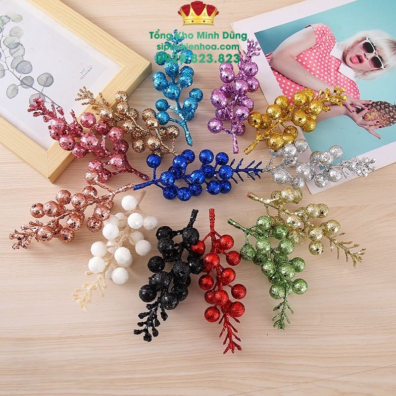 Quả Sung Trang Trí set 10 - Sỉ Phụ Kiện Hoa Quả Sung Trang Trí set 10