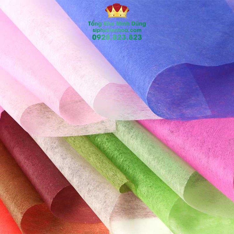 Giấy Lụa Xấp Gói Hoa Cao Cấp (Mếch Vân Long Trung) - Sỉ Phụ Kiện Hoa Giấy Lụa Xấp Gói Hoa Cao Cấp (Mếch Vân Long Trung) - Ảnh 3