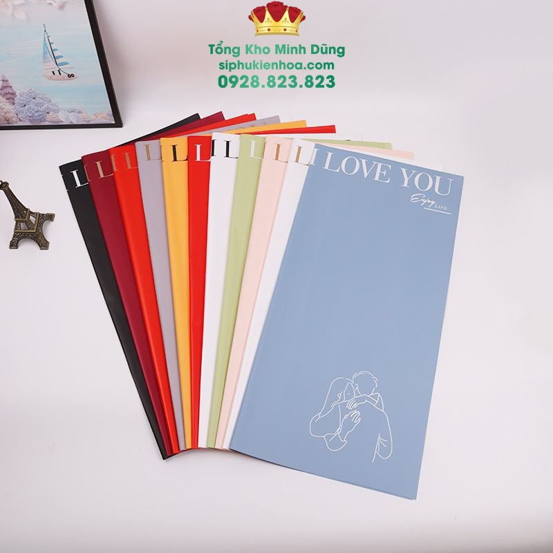 Giấy 2 Mặt Họa Tiết Tình Nhân I Love You Cao Cấp - Sỉ Phụ Kiện Hoa Giấy 2 Mặt Họa Tiết Tình Nhân I Love You Cao Cấp - Ảnh 3